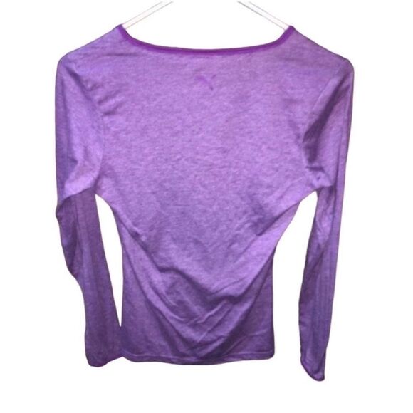 Puma long sleeve purple top with scoop neck - Picture 2 of 3